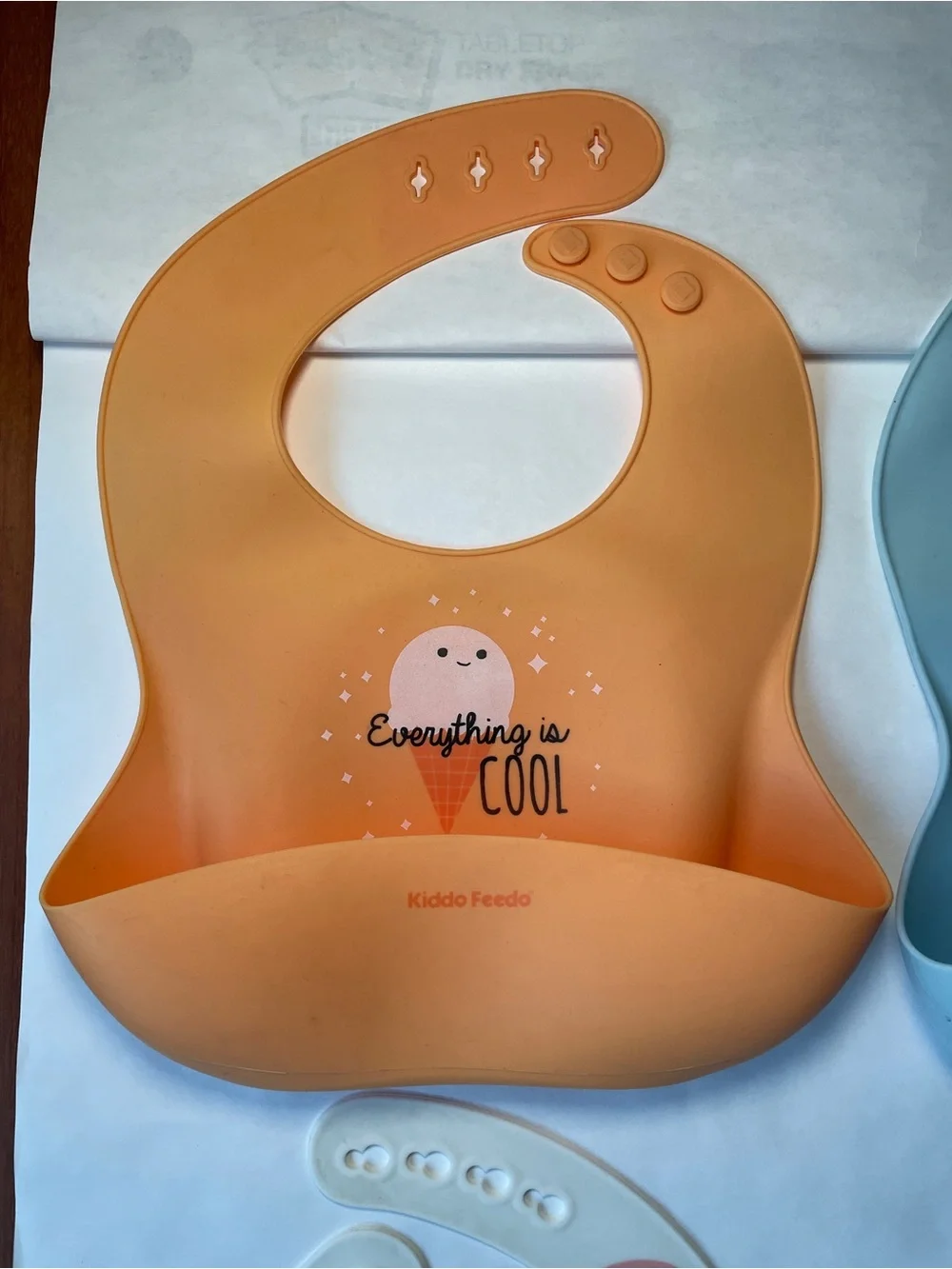 Four (4) Silicone Baby and Toddler Bibs